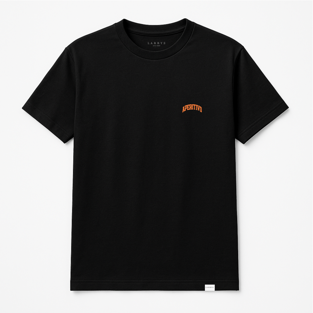 Larrys - aperitivo college T-shirt - schwarz - Larrys Fashion