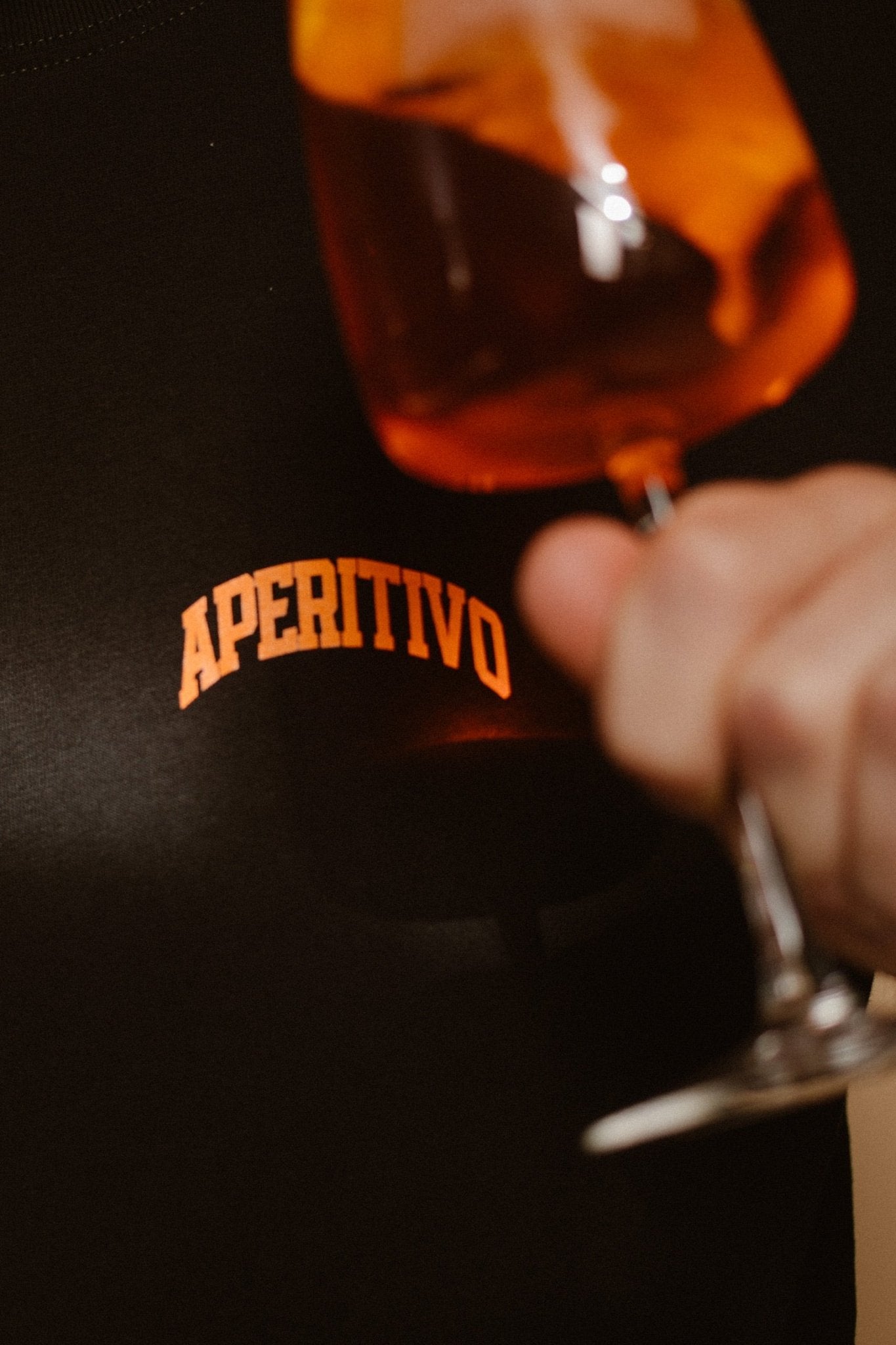 Larrys - aperitivo college T-shirt - schwarz - Larrys Fashion