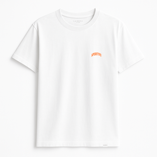 Larrys - aperitivo college T-shirt - weiß - Larrys Fashion