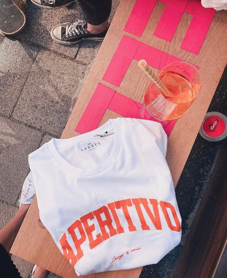 Larrys - aperitivo T-shirt - weiß - Larrys Fashion