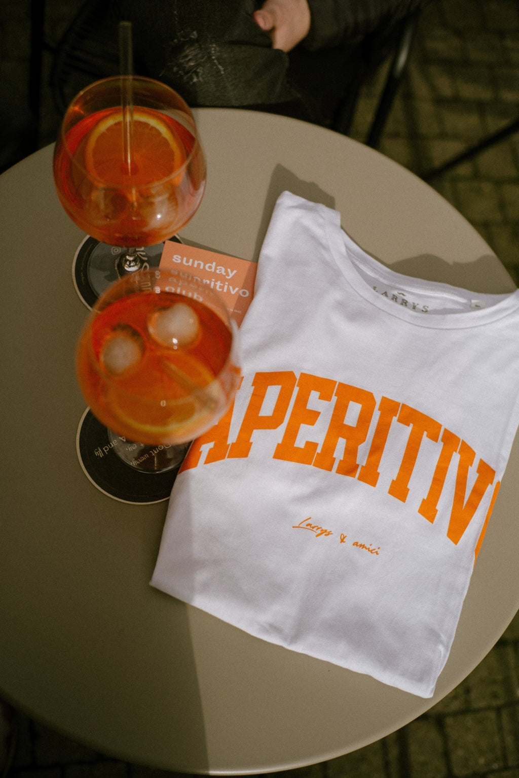 Larrys - aperitivo T-shirt - weiß - Larrys Fashion