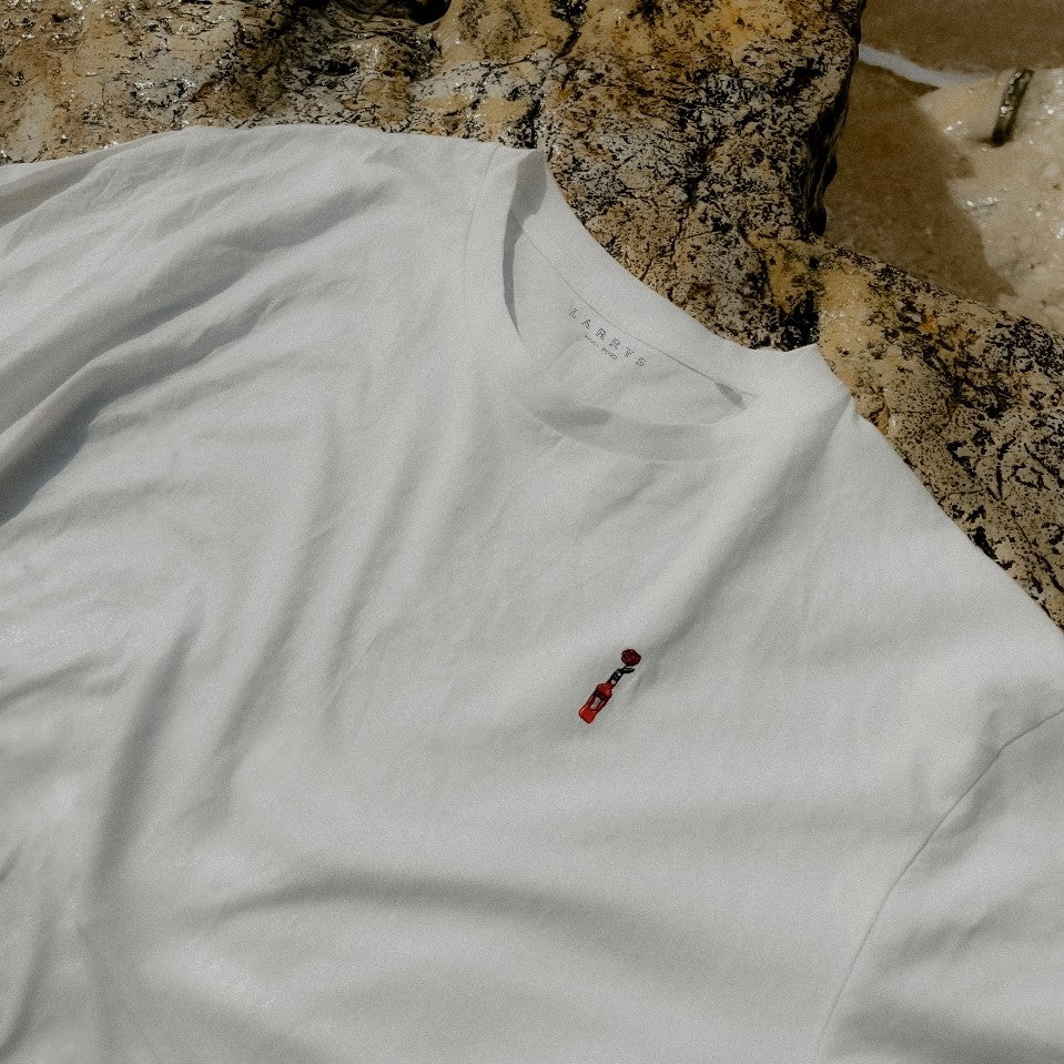 Larrys - Aperitivo x Rose T-Shirt - weiß - Larrys Fashion