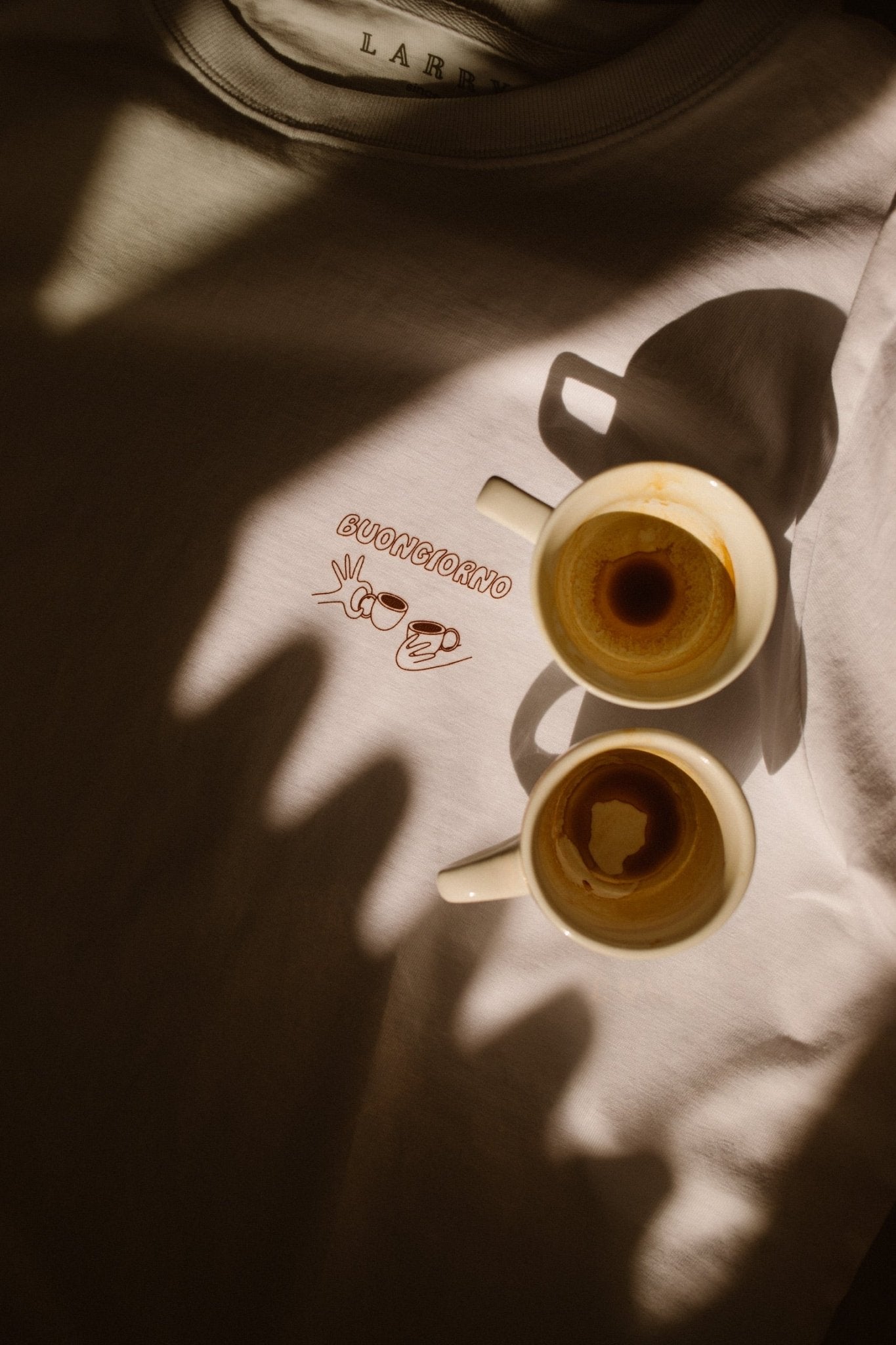 Larrys - buongiorno T-shirt - weiß - Larrys Fashion