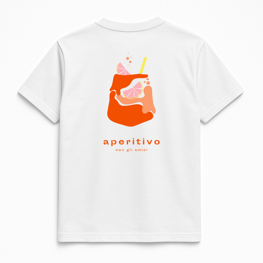 Larrys - drop 1 – sunday aperitivo club T-shirt - weiß - Larrys Fashion