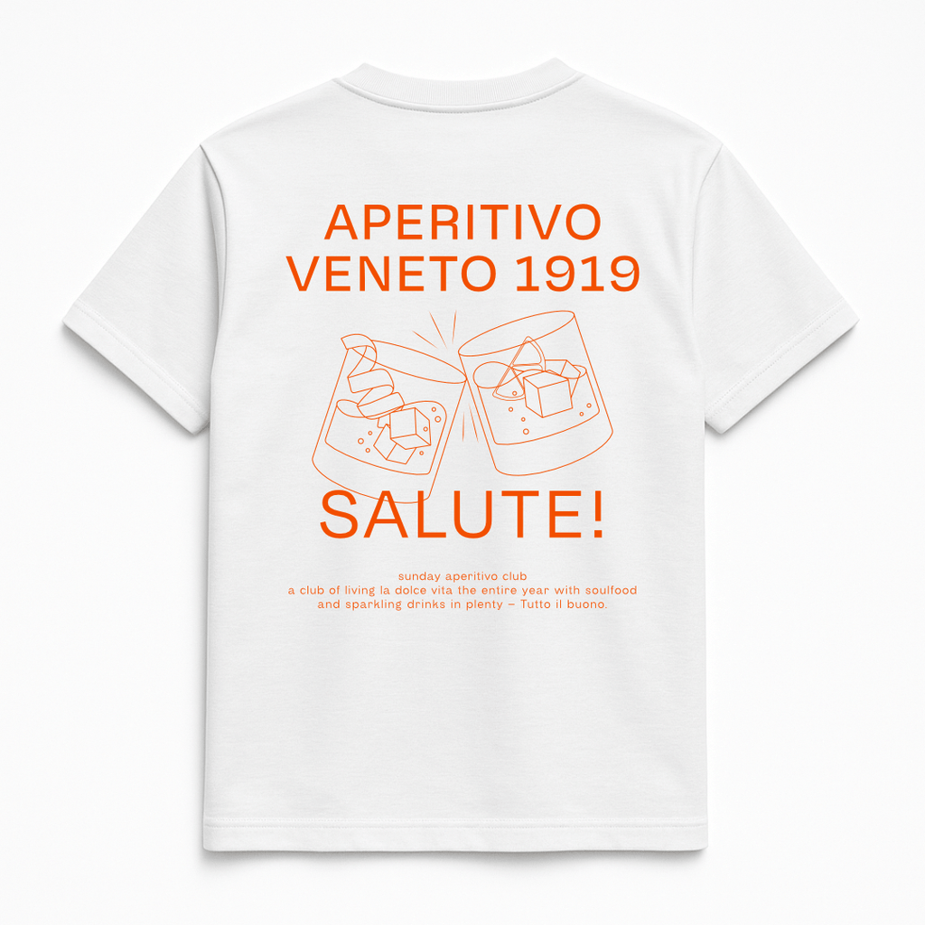 Larrys - drop 2 - sunday aperitivo club T-shirt - weiß - Larrys Fashion