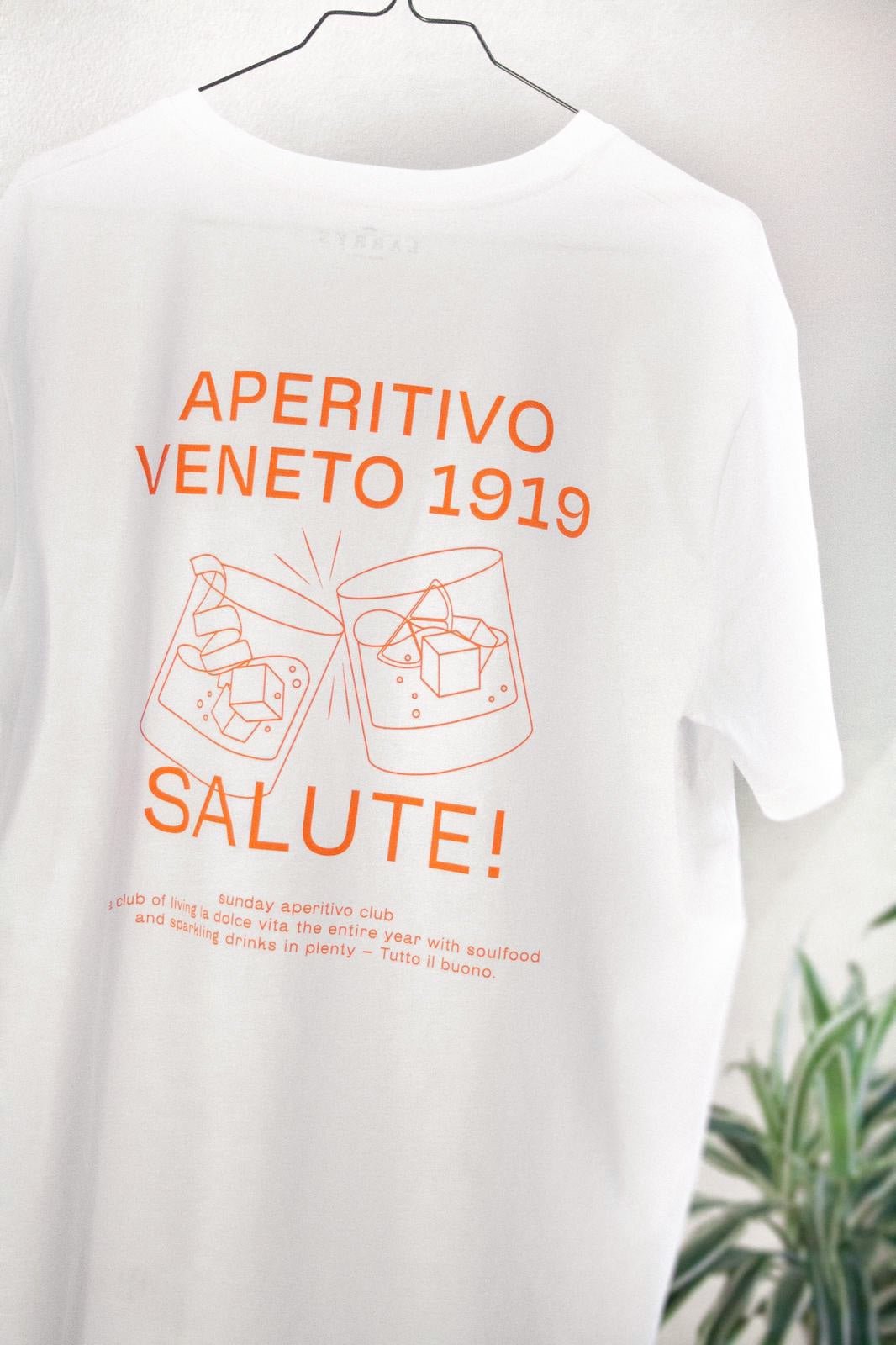 Larrys - drop 2 - sunday aperitivo club T-shirt - weiß - Larrys Fashion