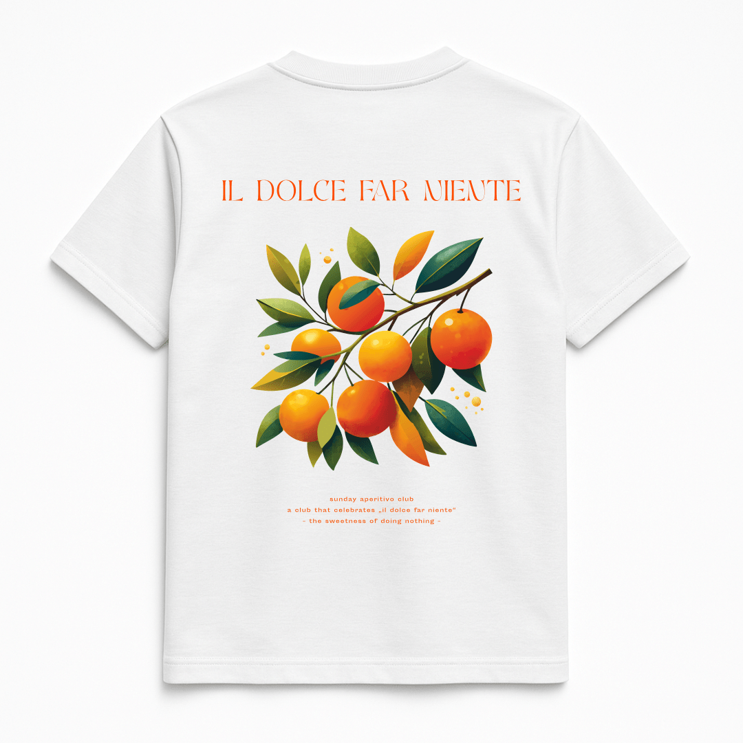 Larrys - drop 3 - sunday aperitivo club T-shirt - weiß - Larrys Fashion
