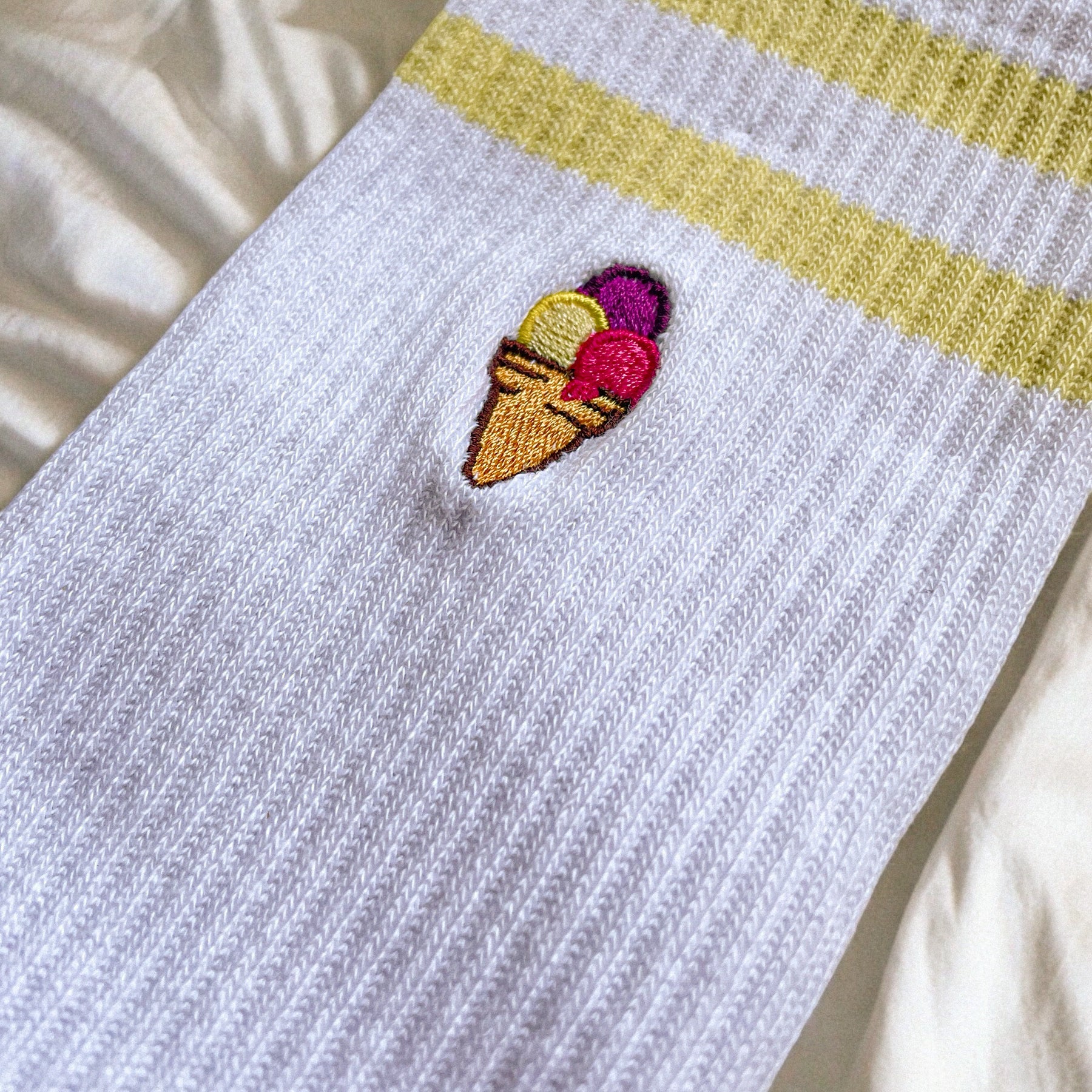 Larrys - gelato Socken - weiß - Larrys Fashion