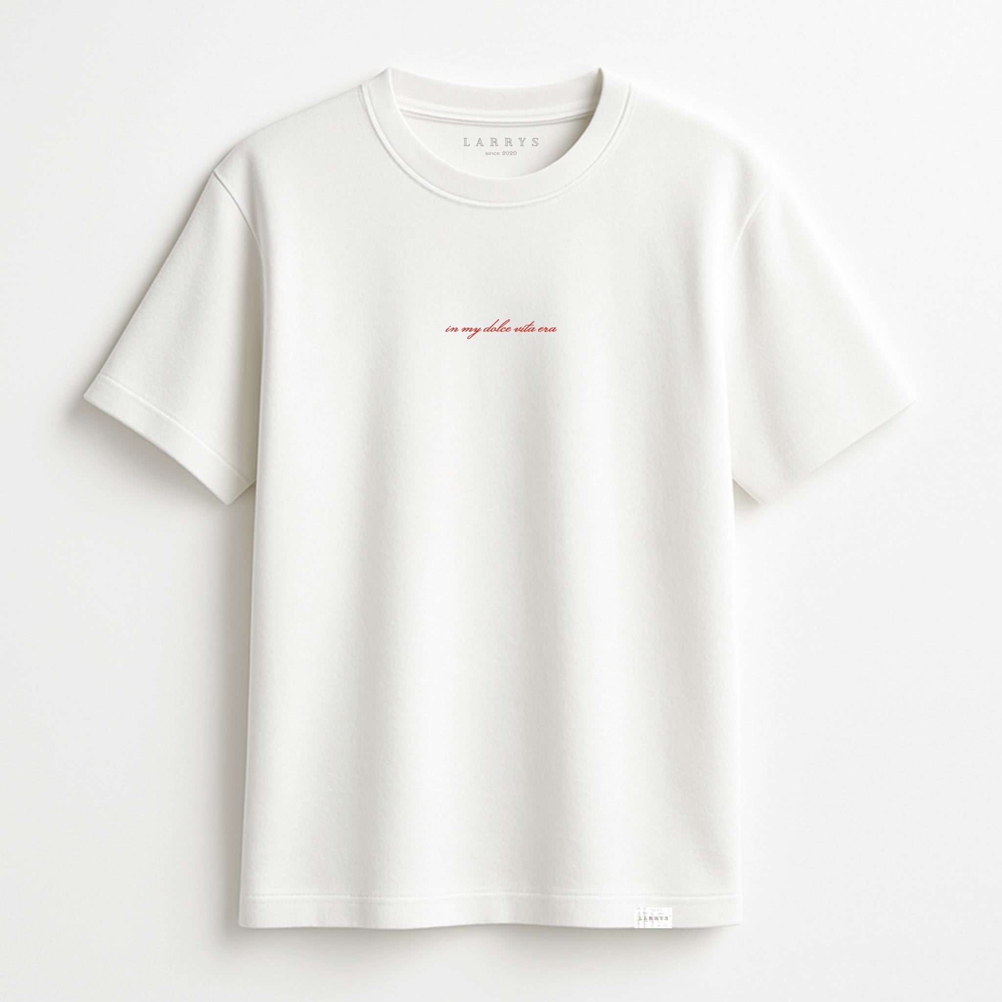 Larrys - in my dolce vita era T-Shirt - weiß - Larrys Fashion
