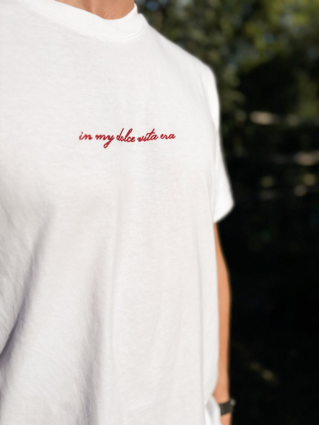 Larrys - in my dolce vita era T-Shirt - weiß - Larrys Fashion