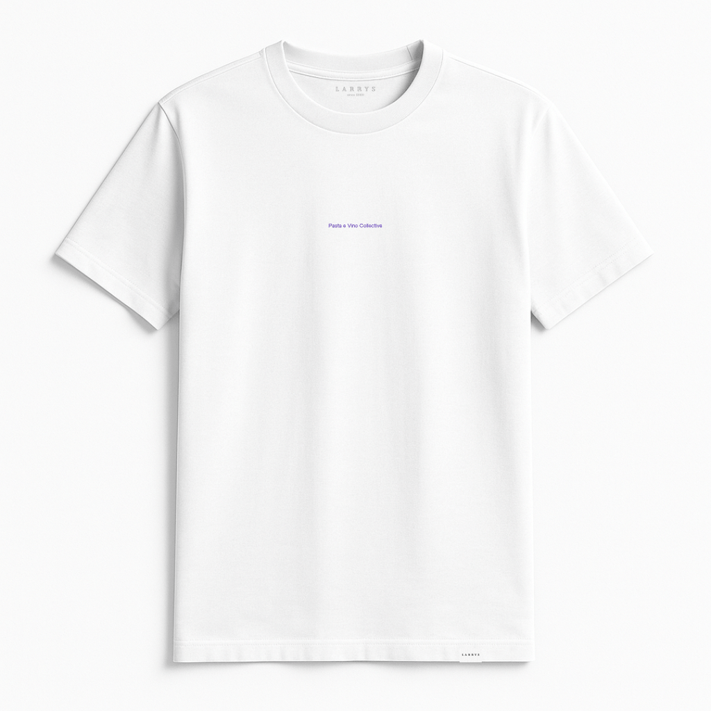 Larrys - pasta e vino T-shirt - weiß - Larrys Fashion