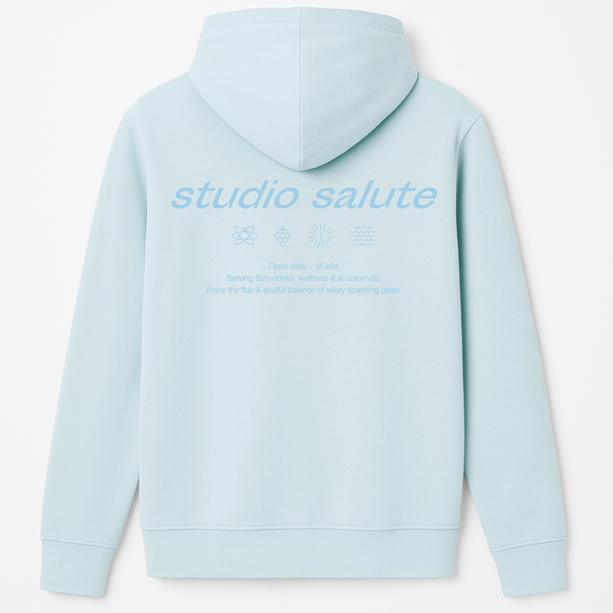 Larrys - studio salute Hoody - iceblue - Larrys Fashion