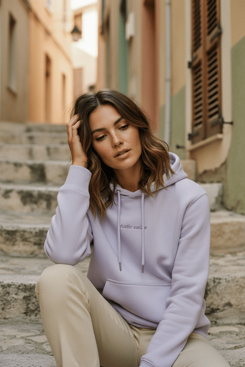 Larrys - studio salute Hoody - lavendel - Larrys Fashion