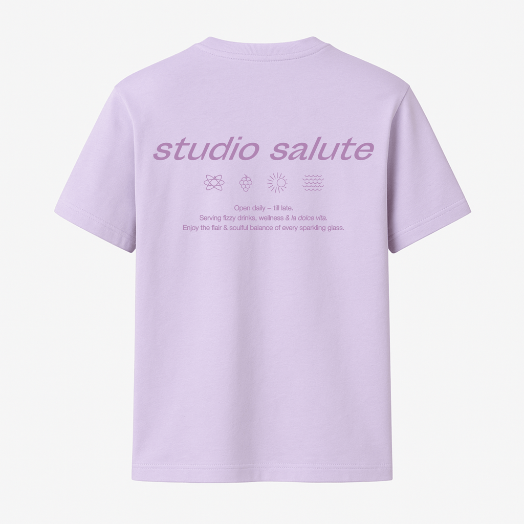 Larrys - studio salute T-shirt - lavendel - Larrys Fashion