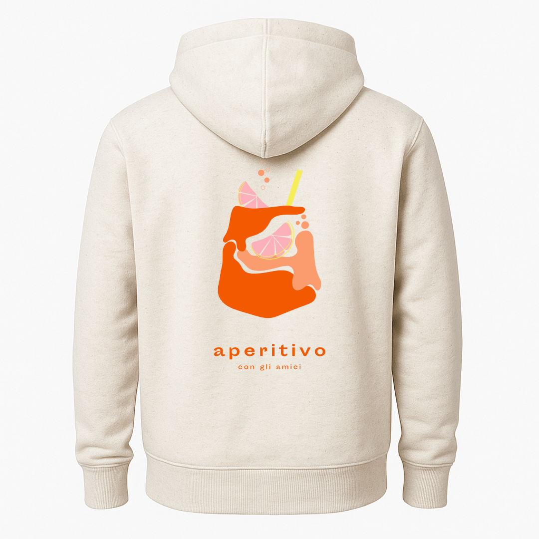 Larrys - sunday aperitivo club Hoody - natural - Larrys Fashion