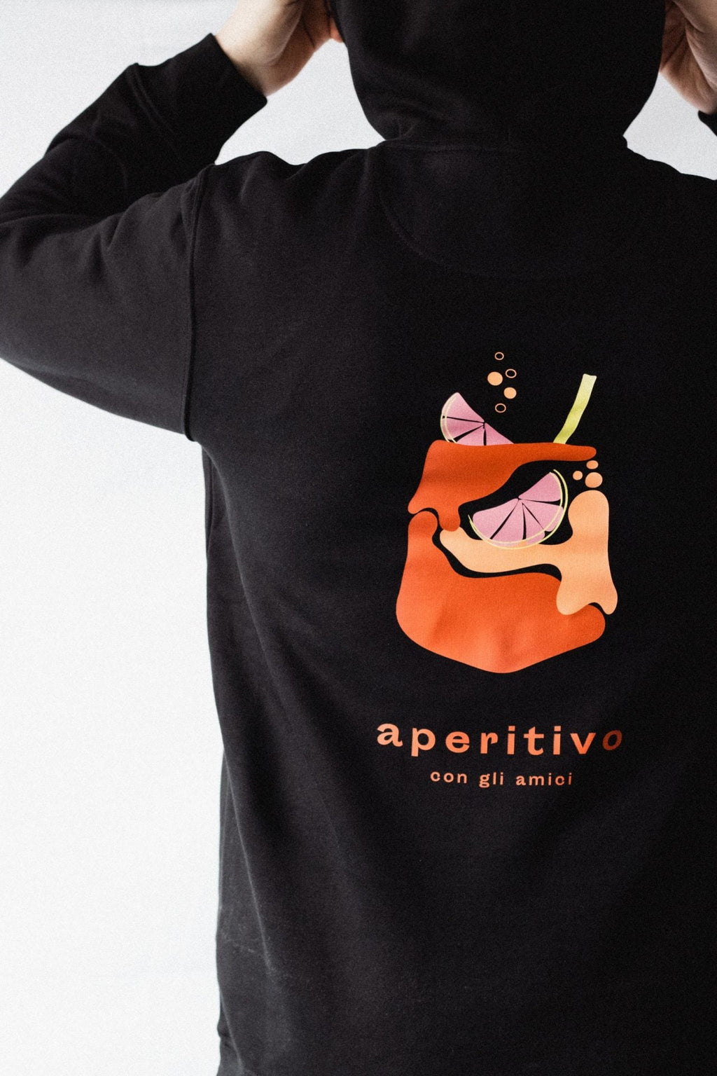 Larrys - sunday aperitivo club Hoody - schwarz - Larrys Fashion