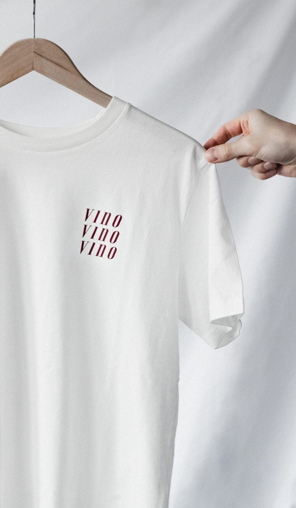 Larrys - vino vino vino T-Shirt - weiß - Larrys Fashion