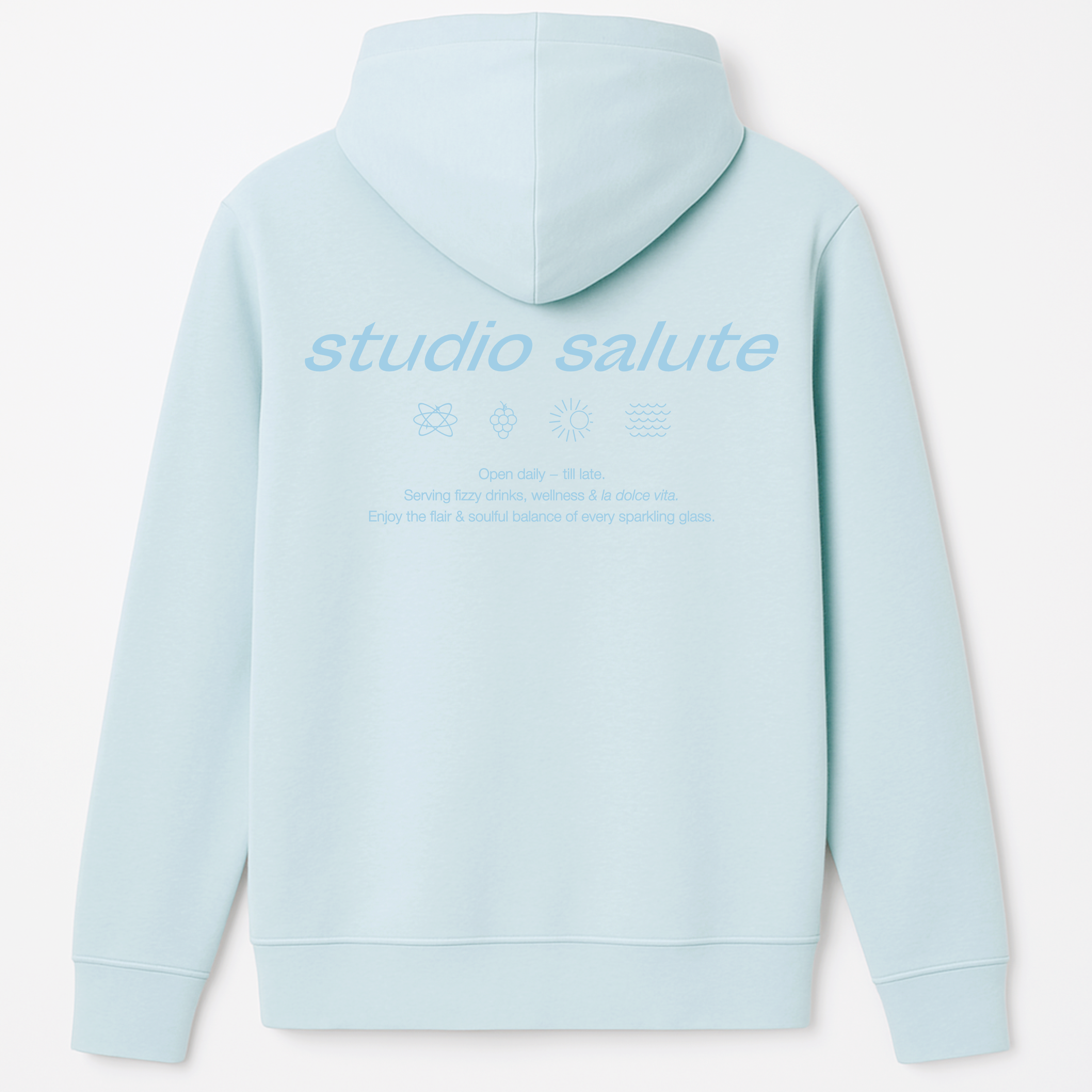 Larrys - studio salute Hoody - iceblue